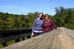 Pam and Misti at the foot bridge